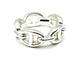 Bague 51 HERMES. Collection "Chaine d'ancre enchainée", bague argent 58 Facettes