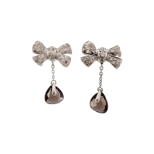 Boucles d'oreilles Boucles d'oreilles Pomellato, "Forever", or naturel, diamants, quartz fumé. 58 Facettes 35001