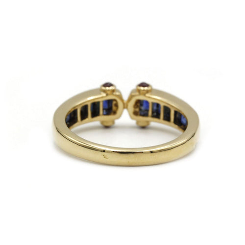 Bague 53 Bague or, Saphirs, Diamants & Rubis 58 Facettes 250042R