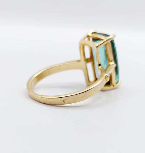 Bague 58.5 Bague cocktail or jaune, tourmaline 5,70 carats (circa 1950) 58 Facettes A05097