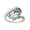 Bague 51 Bague  Toi et moi  Or blanc Perle, Diamant 58 Facettes 4049090CN