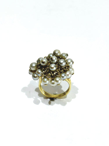 Bague 51.5 Bague Or Et Perles 58 Facettes