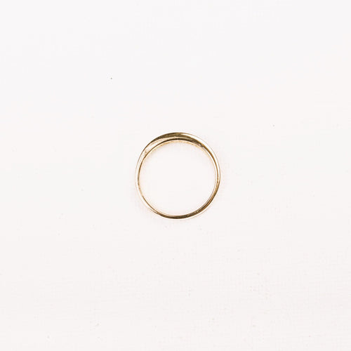 Bague 49.5 Alliance demi-tour diamants en or jaune 58 Facettes LMB-301