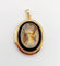 Pendentif Pendentif porte photo antique or rose 18k miniature demoiselle et onyx (circa 1900) 58 Facettes A05940