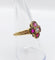 Bague 56 Bague fleur antique or jaune, diamant, saphirs roses et diamants 58 Facettes A05621