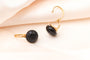 Boucles d'oreilles Anciennes boucles d'oreilles or rose, jais gravé 58 Facettes 250190