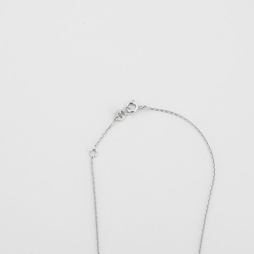 Collier Collier or blanc La Brune et la Blonde diamant 58 Facettes 330794