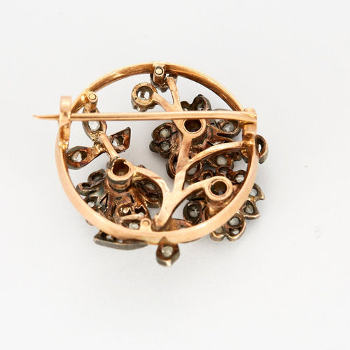 Broche Broche or, platine, diamants 58 Facettes