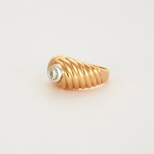 Bague 57 Bague or jaune diamant 58 Facettes LP772/12