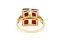 Bague 55 Bague contemporaine or jaune sertie de grenats et de diamants (+-0.035ct) 58 Facettes 22979