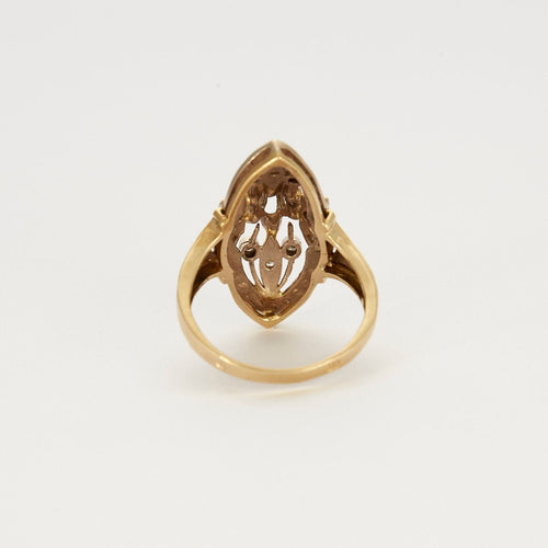 Bague 54 Bague marquise or jaune et blanc diamants 58 Facettes LMB-138