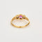 Bague 55 Bague or jaune, saphir rose et diamants 58 Facettes EVR25716