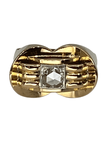 Bague 54 Bague Tank en or, diamants 58 Facettes