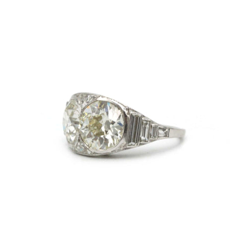 Bague 52 Bague Art-Déco - Platine et diamants 58 Facettes 1024