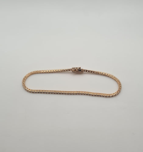 Bracelet Tennis or jaune serti de diamants 58 Facettes