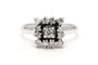 Bague 55 Bague contemporaine en or blanc sertie de diamants (+-0.37ct) 58 Facettes 22591