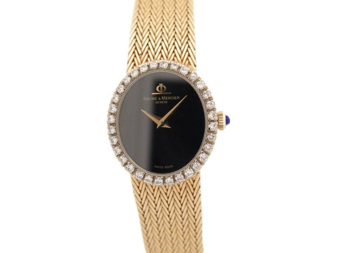 Montre vintage montre baume & mercier classima pm or 18k diamants garantie 58 Facettes 266688