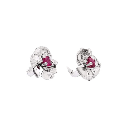 Boucles d'oreilles Boucles d'oreilles Mellerio, "Fleurs", or blanc, tourmalines, diamants. 58 Facettes 35229