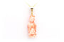 Pendentif Pendentif asiatique 1950 en or jaune 18 carats et en corail 58 Facettes 22532
