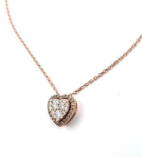 Collier Collier pendentif en or jaune avec diamants 58 Facettes