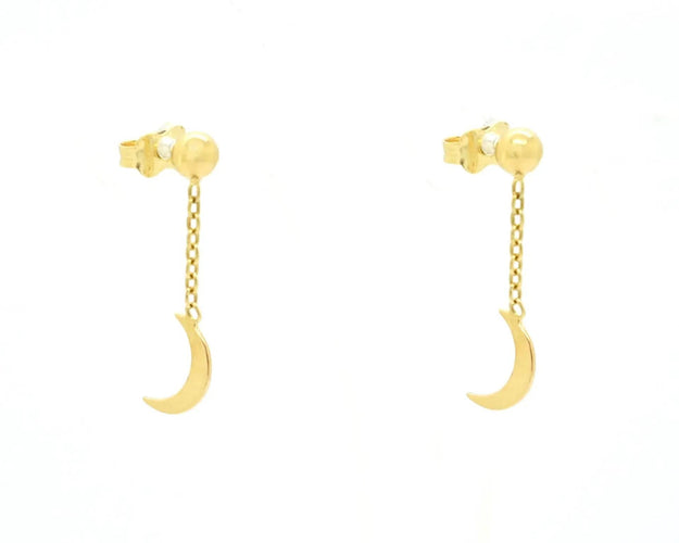 Boucles d'oreilles Boucles d'oreilles lune en or jaune 58 Facettes 12174