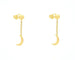 Boucles d'oreilles Boucles d'oreilles lune en or jaune 58 Facettes 12174