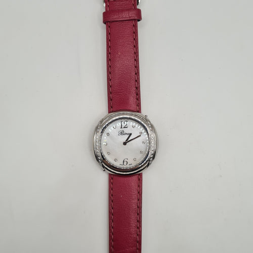 Montre Montre en acier modèle Rive Droite signée Poiray Paris sertie de diamants 58 Facettes