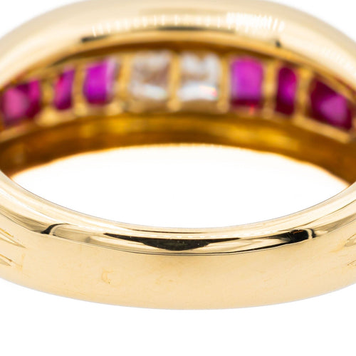 Bague 54 Bague Or jaune Diamant, Rubis 58 Facettes 3182207CN
