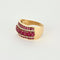 Bague 62 Bague jonc or jaune, rubis et diamants 58 Facettes 250172