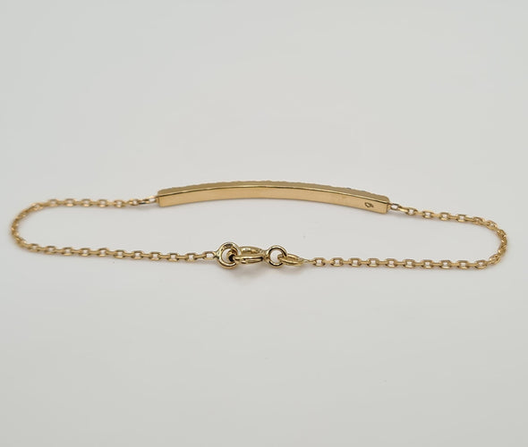 Bracelet Bracelet or jaune 18 carats serti d’une barrette de diamants 58 Facettes