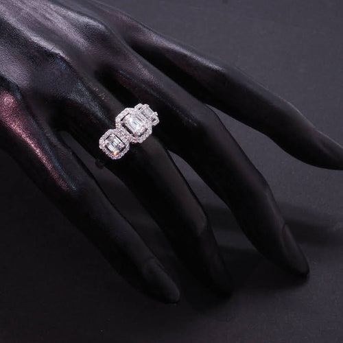 Bague 54.5 Bague or blanc diamants 58 Facettes 4778