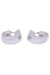 Boucles d'oreilles Créoles modernes or blanc 58 Facettes 091541