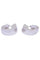 Boucles d'oreilles Créoles modernes or blanc 58 Facettes 091541