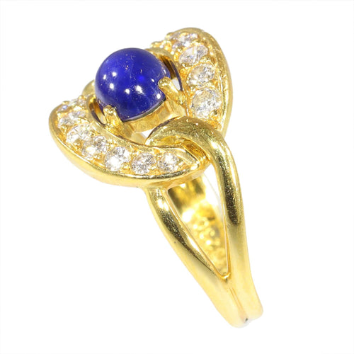 Bague 47 Bague de luxe vintage CARTIER avec saphir et diamants 58 Facettes 17342-0256