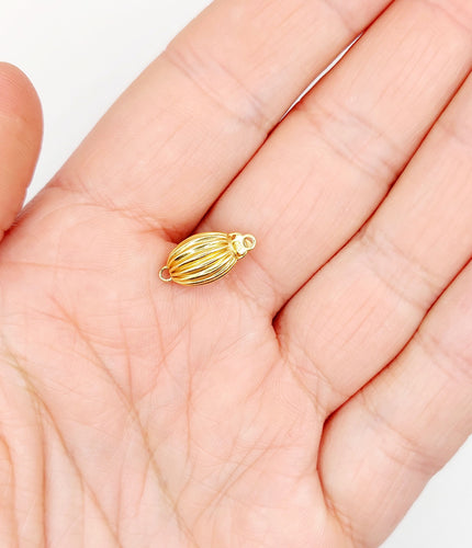 Collier Fermoir de collier antique or jaune en forme d'olive (circa 1920) 58 Facettes A05067