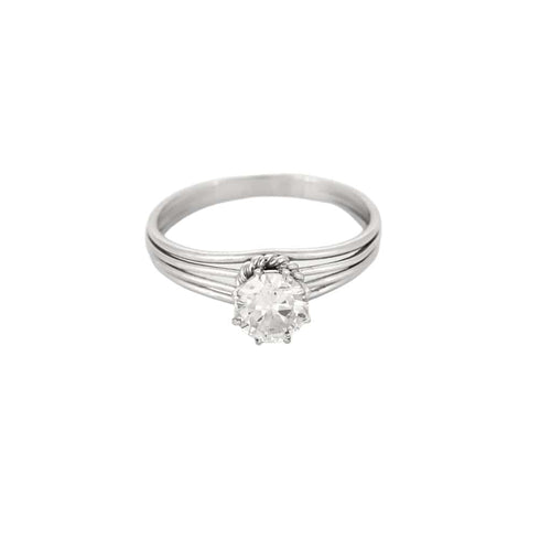 Bague 60 Bague solitaire en or blanc et diamant 58 Facettes 250282