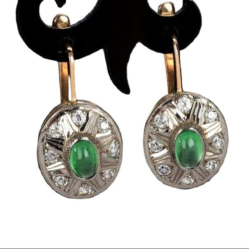 Boucles d'oreilles Boucles d'oreilles anciennes en forme de rosace, Russie, milieu du XXe siècle. 58 Facettes 9715A