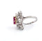 Bague 58 Bague en or blanc avec rubis et diamants 58 Facettes