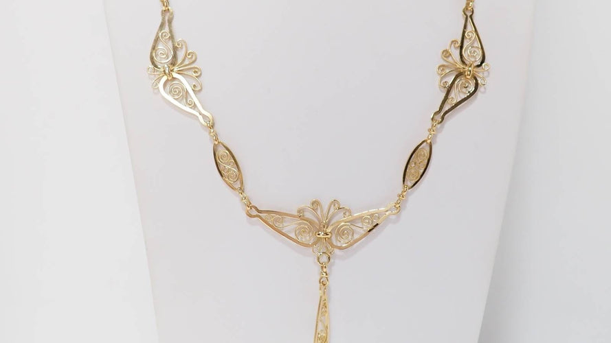 Collier Collier draperie en or jaune 58 Facettes 31915