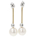 Boucles d'oreilles Boucles d'oreilles or jaune perles et diamants 58 Facettes 4160