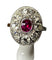 Bague 51 Bague ovale rubis & diamants 58 Facettes AB75