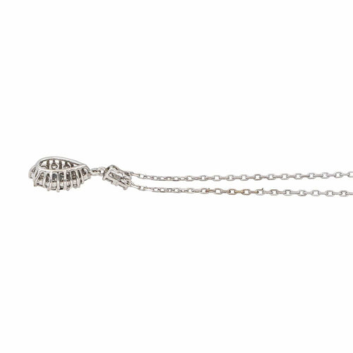 Collier Collier Pendentif Or blanc Saphir, Diamant 58 Facettes 4878497CN