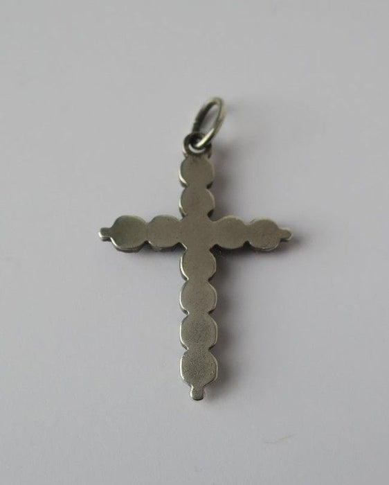 Pendentif Pendentif croix Jeannette arlésienne argent strass XIXe 58 Facettes