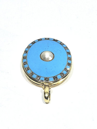 Pendentif Pendentif Photo en or jaune et émail 58 Facettes