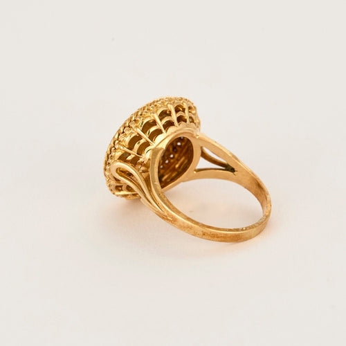 Bague 51 AUGIS - Chevalière d'Amour en or jaune 58 Facettes MAN1248