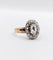 Bague 54 Bague marguerite victorienne or rose 18k diamant poire 0.60 carat (circa 1880) 58 Facettes A06118