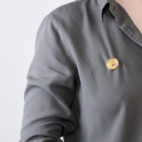 Pendentif AUGIS - Médaille d'amour - or jaune et rubis de synthèse 58 Facettes MAN12481