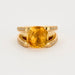 51 Bague moderne or jaune et citrine et diamants 58 Facettes LJ9