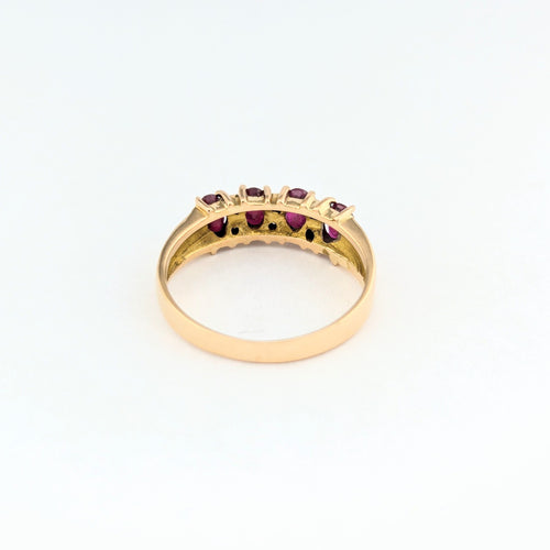 Bague 58 Bague en or jaune rubis et diamants 58 Facettes 31234