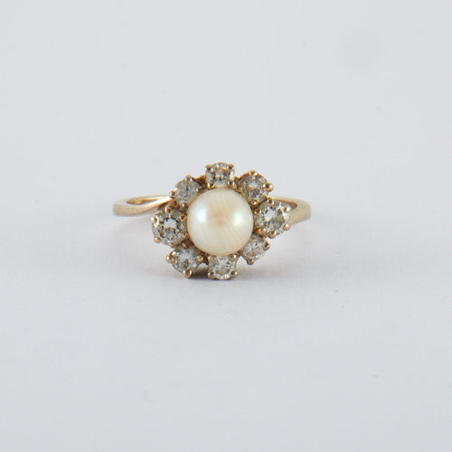 Bague 57 Bague  Tourbillon Perle Diamants 58 Facettes